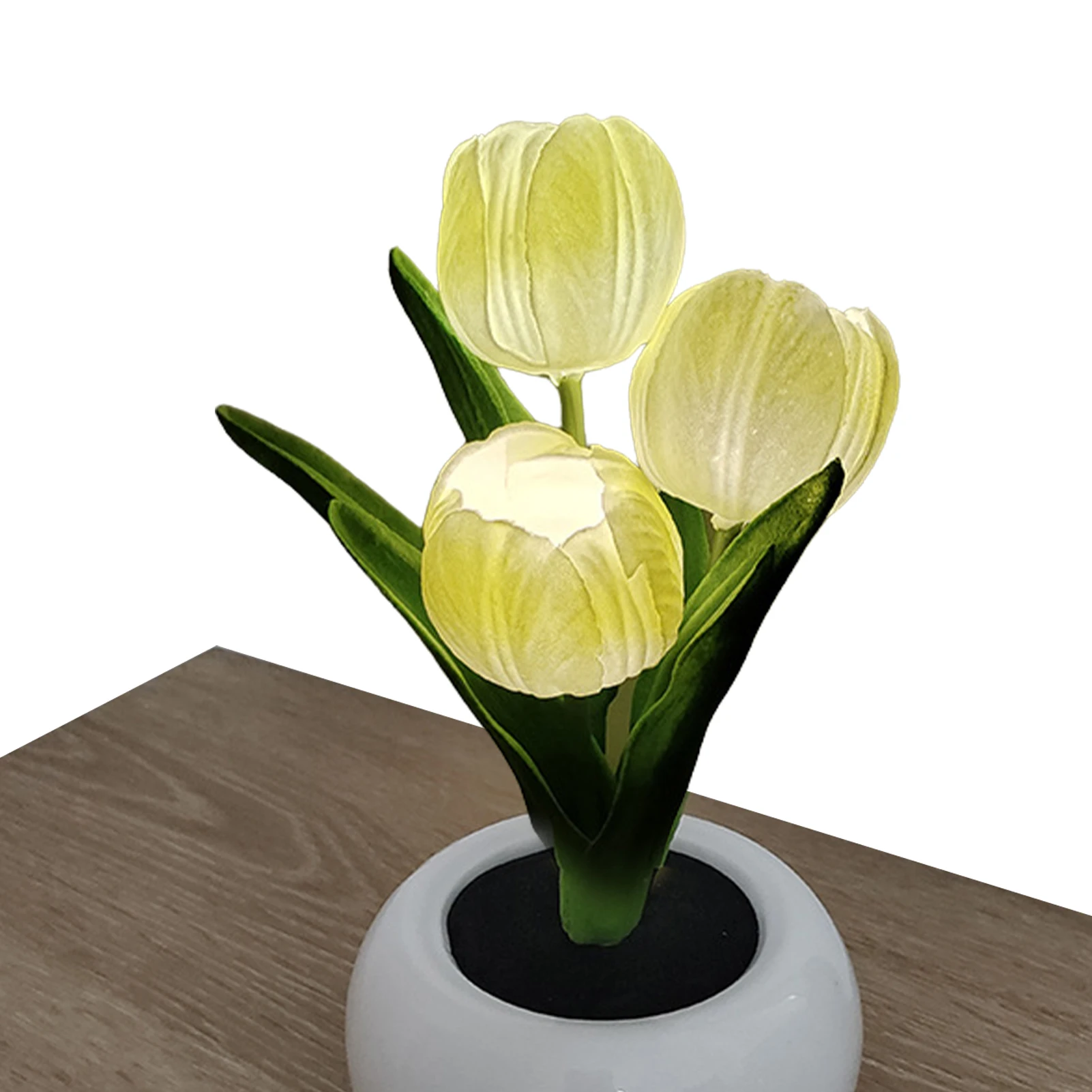 

LED Flower Pot Light Tabletop Tulip Lights LED Artificial Flowers Night Light Breastfeeding Birthday Gifts For Her Table