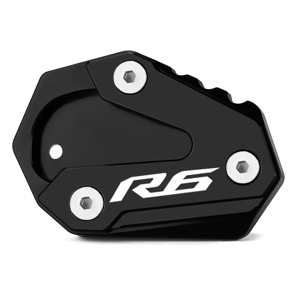 

Для YAMAHA YZF-R6 YZFR6 YZF R6 2012-2023 2024 мотоциклетная алюминиевая подставка с ЧПУ, удлинение боковой подставки, увеличенная подставка, пластина, накладка