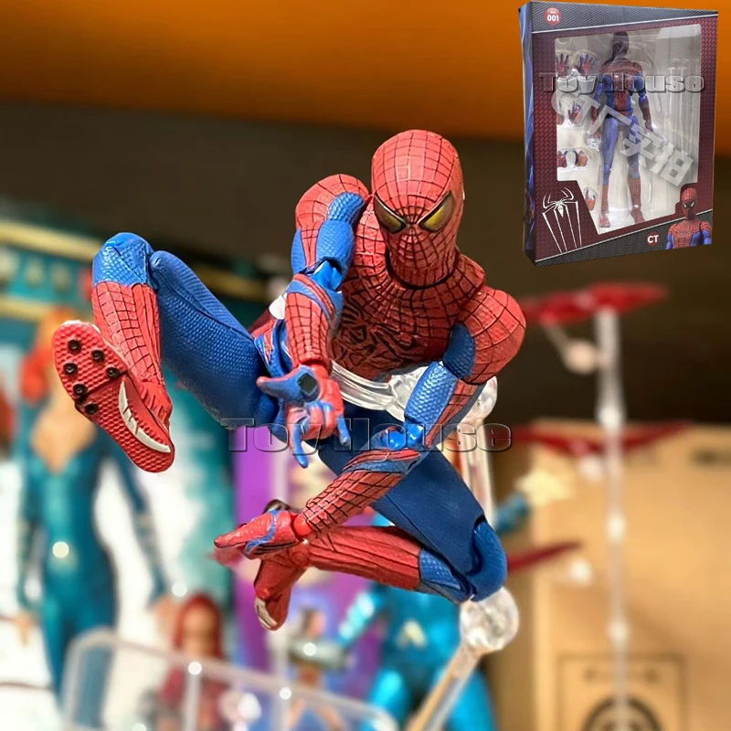 Ct Toys Spiderman Mafex 001 Новый Питер Паркер Эндрю Гарфилд The Amazing Spider-Man Shf Аниме Фигурка