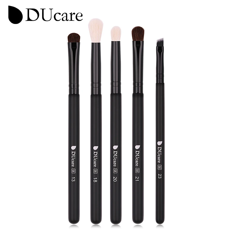 

Набор кистей для макияжа DUcare, кисть для растушевки теней, натуральная щетина, конский волос, кисть для теней, 5 шт.