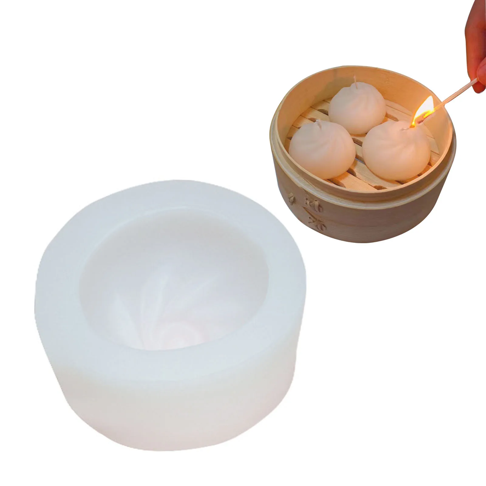 

Silicone Mold For Candles Bun Shape Soap Making Molds Funny Clay Mold For Wedding Cake Chocolate Dessert Decor DIY Candle Soap