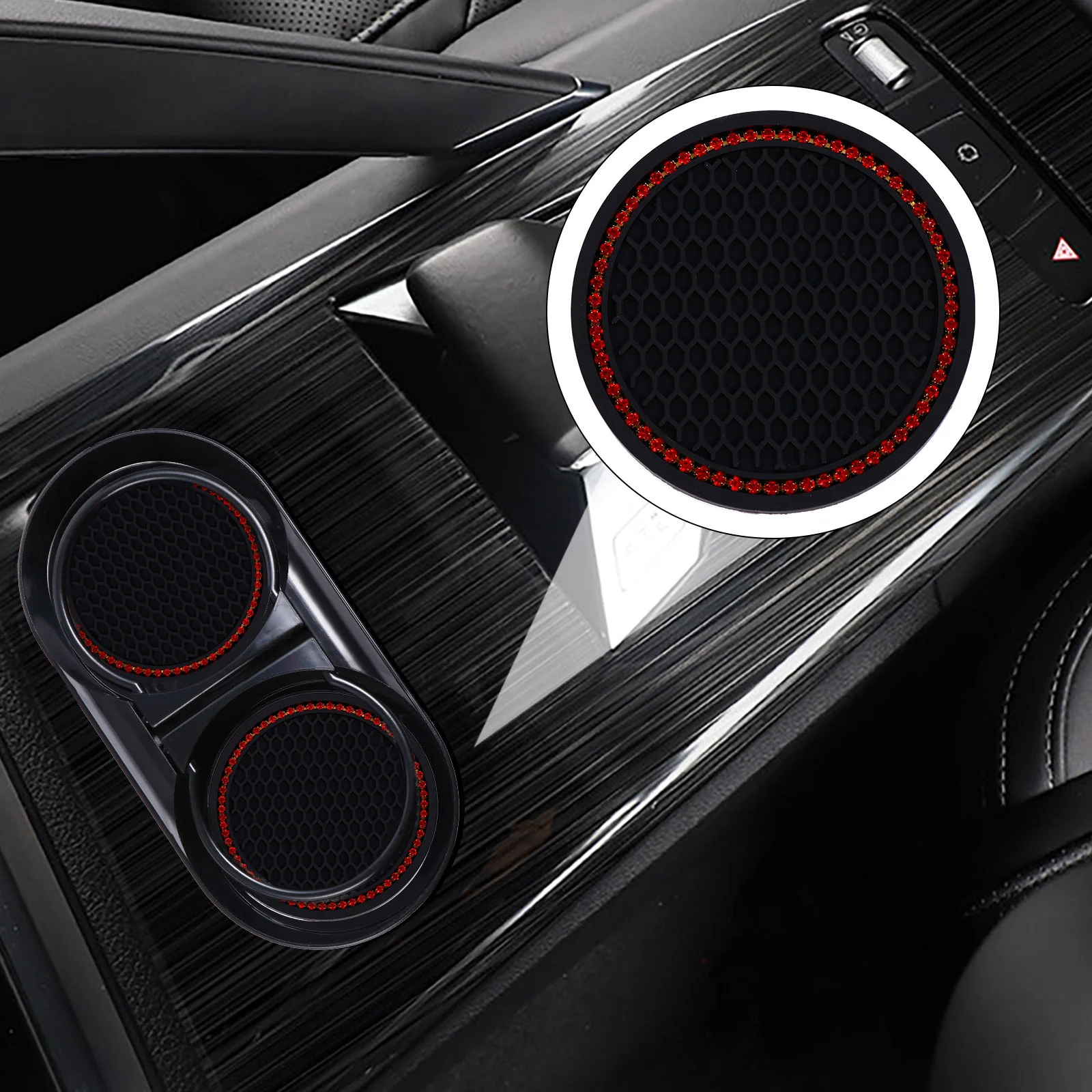 

Coaster Mat Decorative Cup Mat Car Cup Holder Insert Car Coasters Rubber Car Coaster