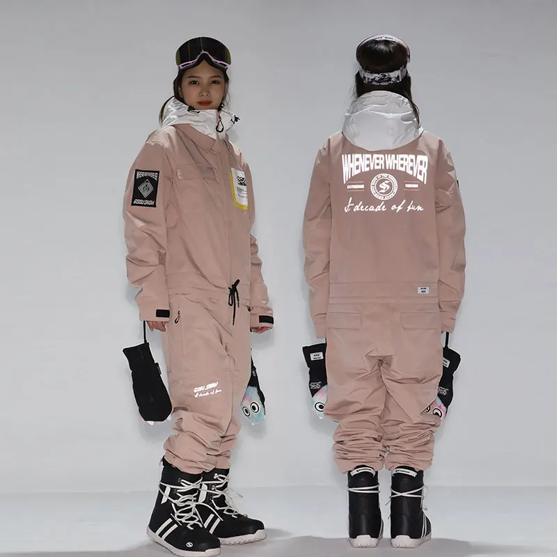 Лыжный комбинезон для мужчин и женщин лыжный костюм зимний уличный теплый
