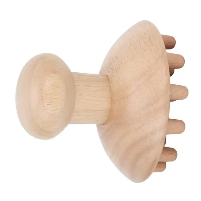 

Wood Therapy Massager Soreness Relief Portable Mushroom Shaped Massager Ergonomic Cellulite Removal Professional for Daily Use