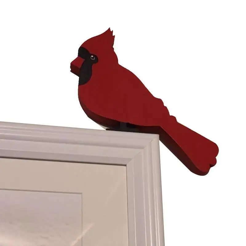

Red Bird Gate Corner Decoration Cute Red Bird Front Door Sign Seasonal Door Corner Sign For Valentine's Day Door Corner Sign For