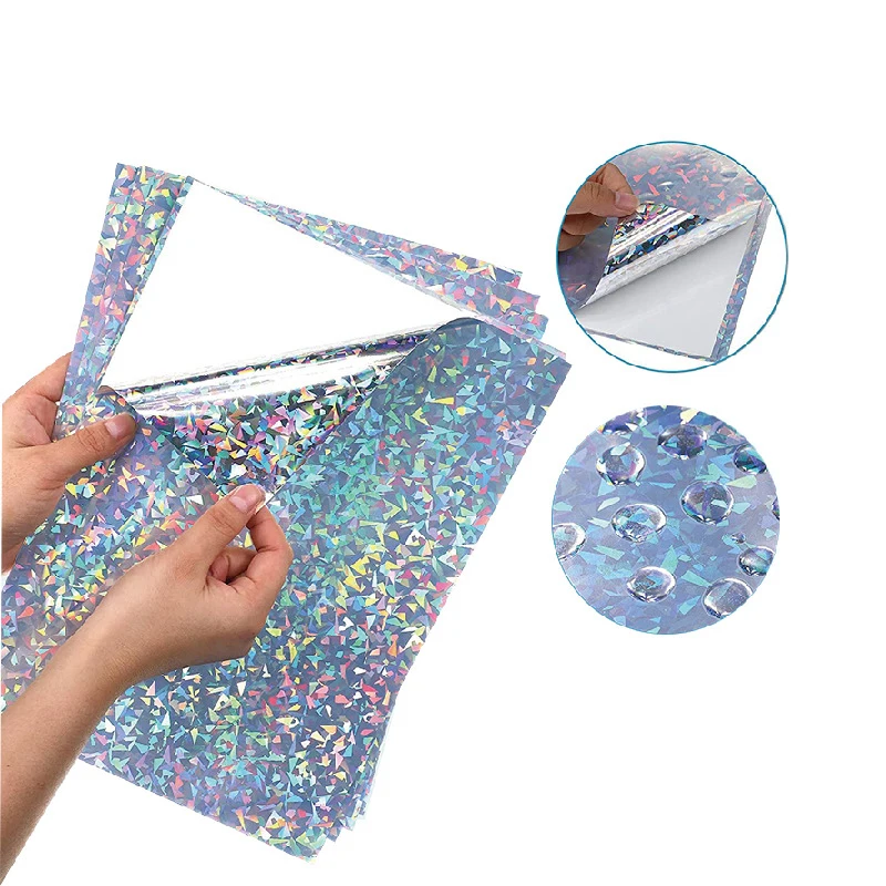 100 Sheets Self Adhesive Paper A4 Laser Shiny Star Printing Paper For Inkjet Laser Printer DIY Decor Paper Waterproof Sticker