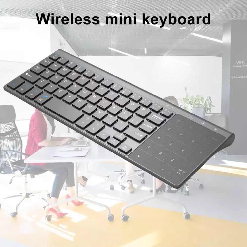 

Universal 2.4G Wireless Keyboard with Number Touchpad for Android Windows Desktop Laptop PC TV Box
