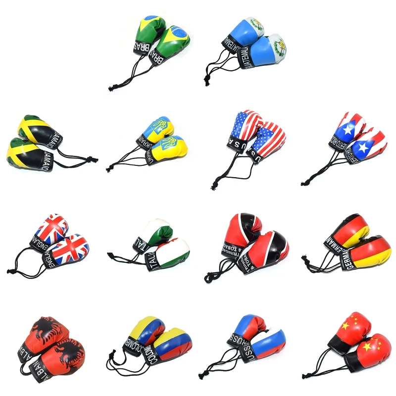 

2021 New 10cm Newborn Photography Props Mini Simulation Boxing Glove Boxing Flag Gloves for Baby Photo Shooting Posing Decorated