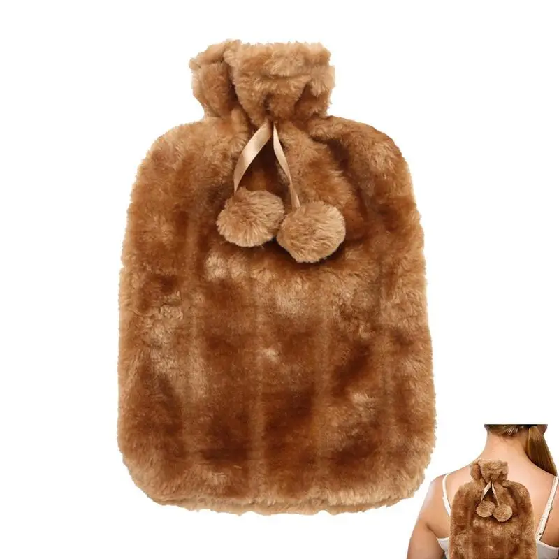 Covers 2 Liter Soft Faux Plush Fur Cute Hot Water Bottle Cov