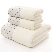 pure cotton bath towel set absorbent adult bath towel solid color soft terry geometric pattern handheld bath towel bath towel