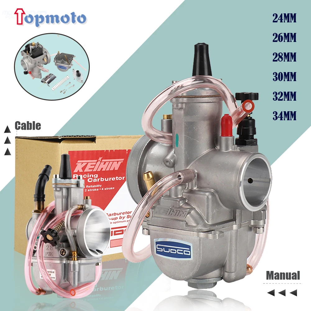 

Universal Motorcycle PWK 24 26 28 30 32 For Keihin Carburetor With Power Jet For 2T 4T ATV Quad Go Kart Buggy 75-250cc