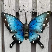 acrylic wall butterfly wall art decoration simulation small metal butterfly sculpture outdoor home garden fence decoration