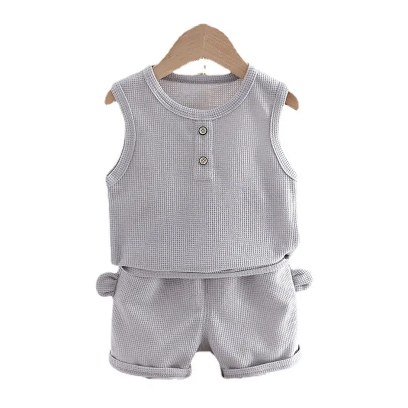 

New Summer Baby Clothes Children Boys Casual Vest Shorts 2Pcs/Sets Infant Girls Outfits Toddler Sports Costume Kids Sportswear