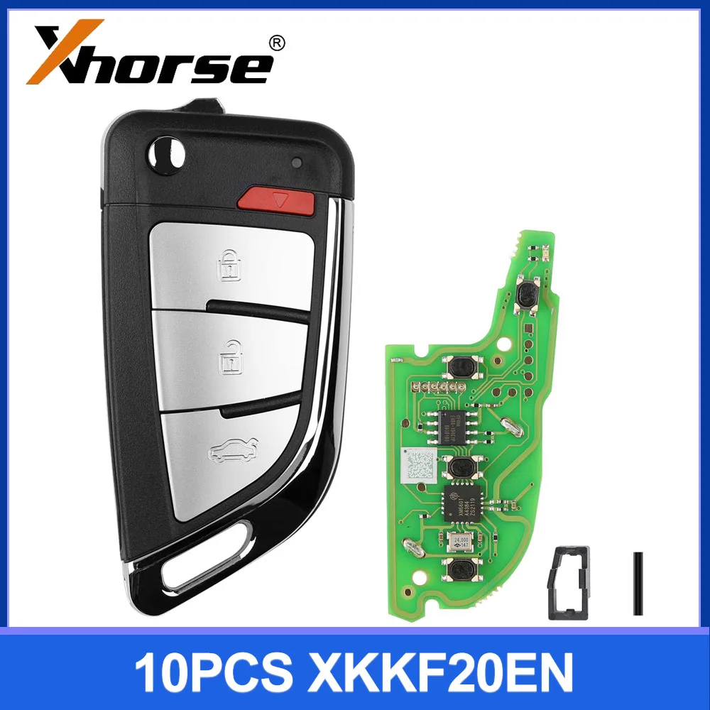 10 шт./лот Xhorse XKKF20EN проводной дистанционный ключ Memoeial Knife Style 3 кнопки английская