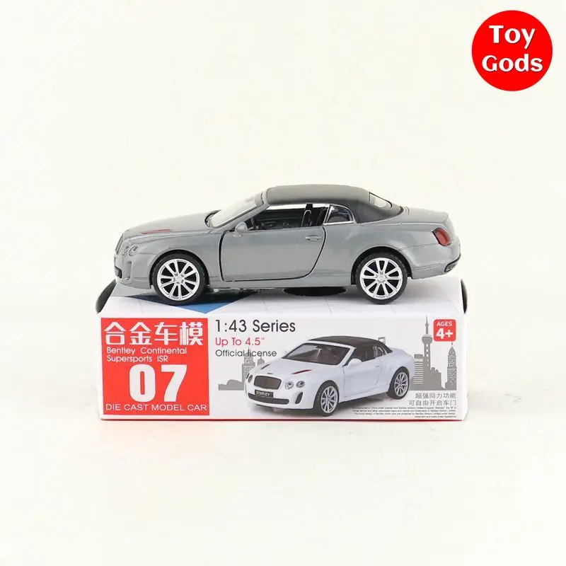 

TOY GODS 6pcs/lot Wholesale 1/43 Scale Diecast-car Toys Bentley Continental GT Diecast Metal Pull Back Car Model Toy