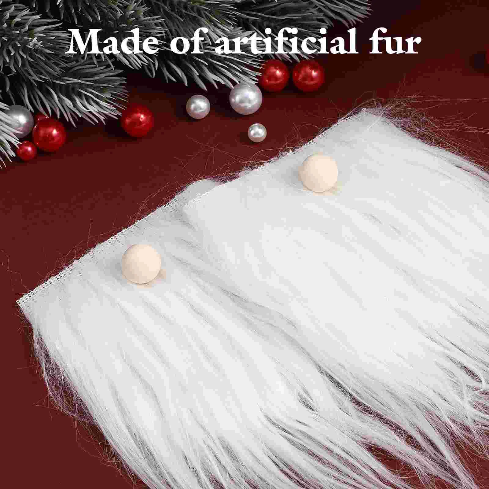 Dwarf Beard Christmas Gnome Supplies Craft Materials Clothing Comb DIY Nose Bead Beards for Crafting Flannel Fur Crafts