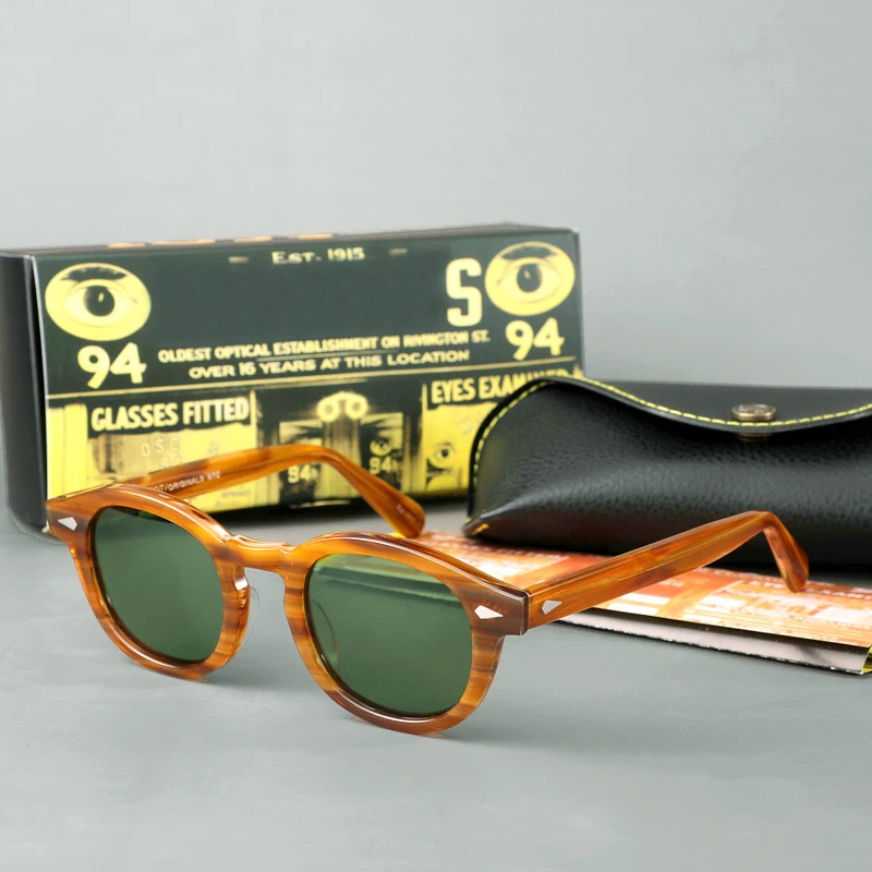 Зеленые поляризованные солнцезащитные очки мужские Джонни Депп лемтош женские