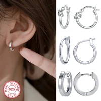 aoedej 1pair 925sliver hoop earring gift for her rose gold circle earring simple style round earring gold women earring jewelry