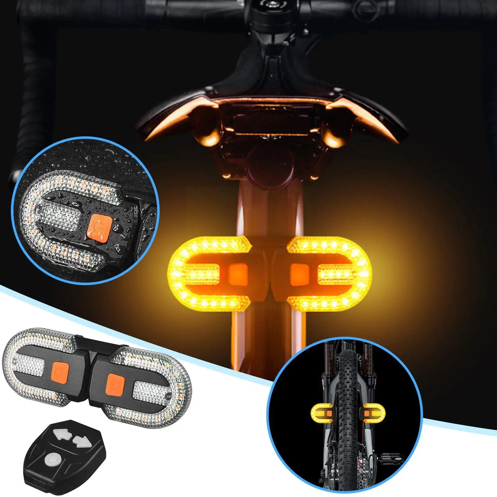 

Remote Led Mtb Bicycle Remote Control Turn Signal Taillight Waterproof Bikes Warning Lamp For Outdoor Cycling Accessories Z4k6