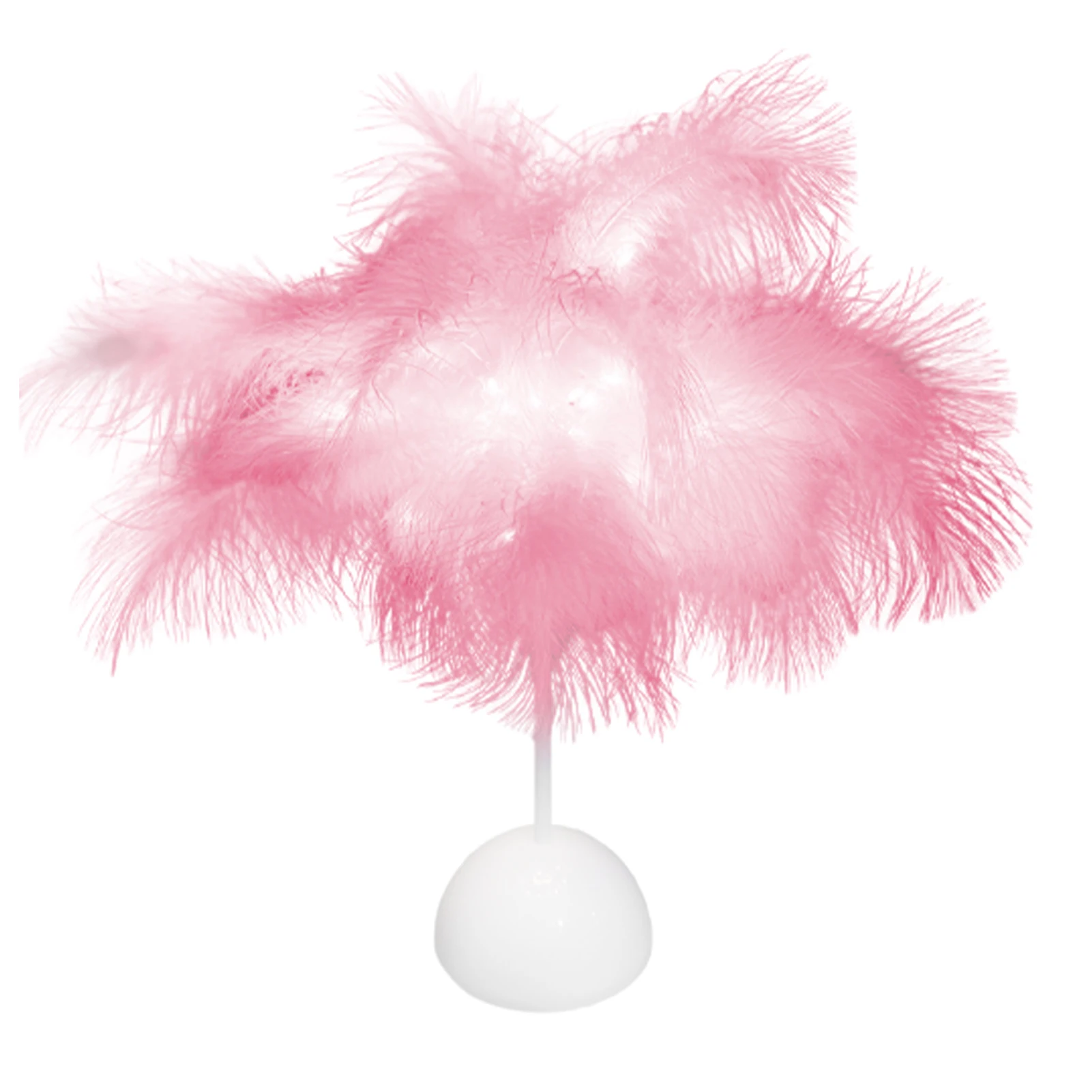 

Bedroom Decor Romantic Table Lamp Desktop DIY Warm White Home Wedding Bedside Battery Powered Night Light Party LED Feathers