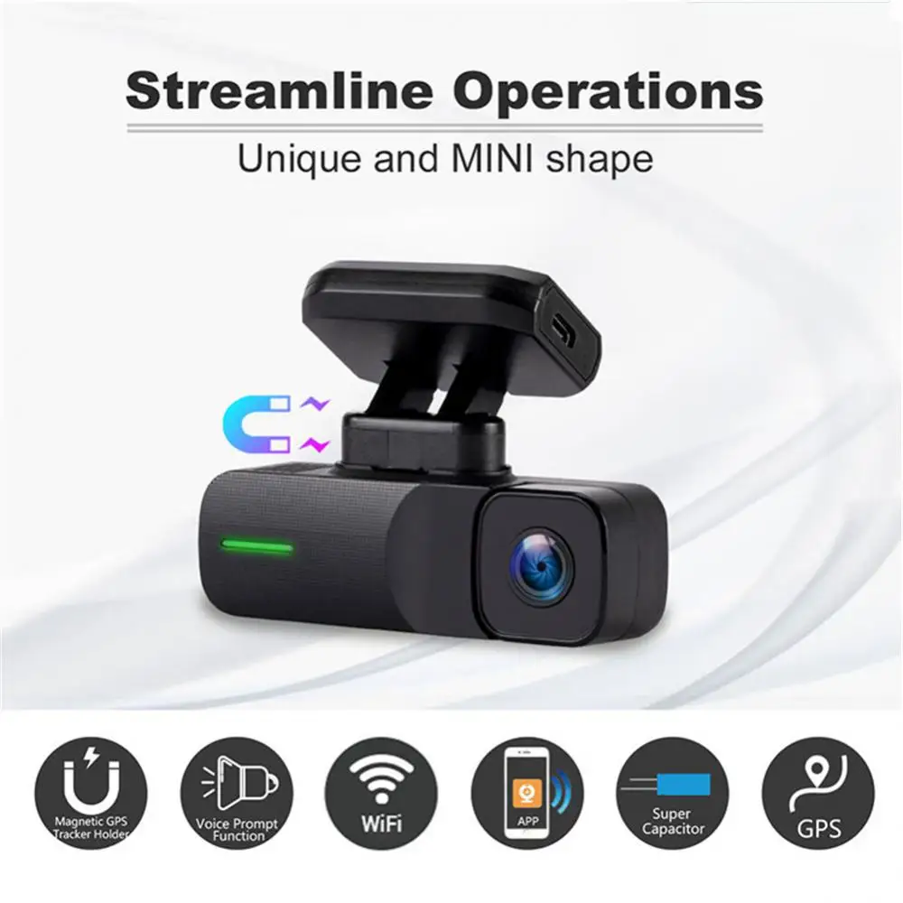 

NEW WIFI Car Camera Private Model No Screen Magnetic Bracket Driving Recorder TYPEC Interface DVR/Dash Camera Car Electronics
