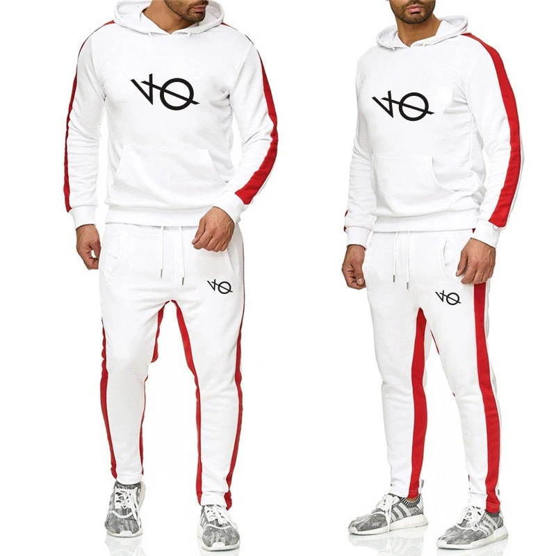 Hot Men's Casual Letter Print Sweater Hoodie Pants Fashion Set Pants+Top Fashion Track Suits Jogging Suits