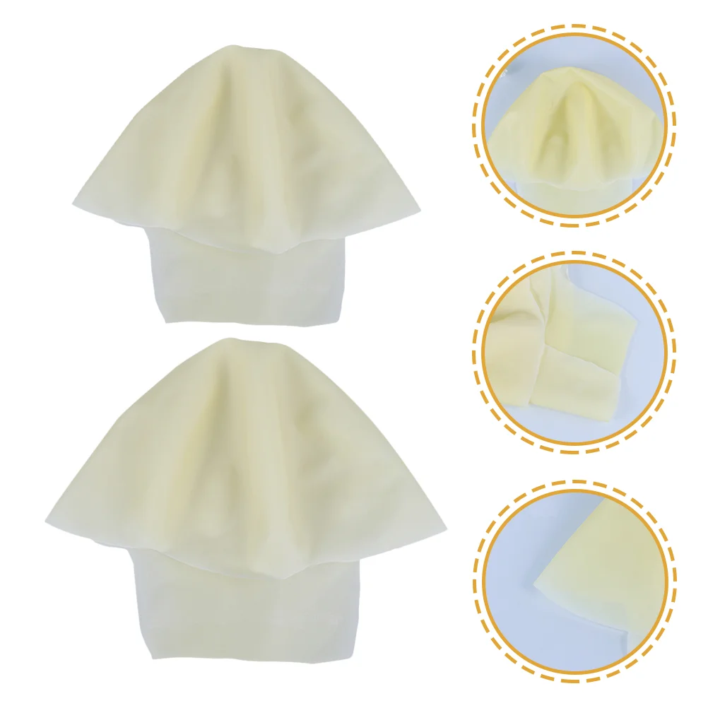 

2pcs Bald Caps Latex Bald Caps Adults Cosplay Bald Head Wig Costume Accessory
