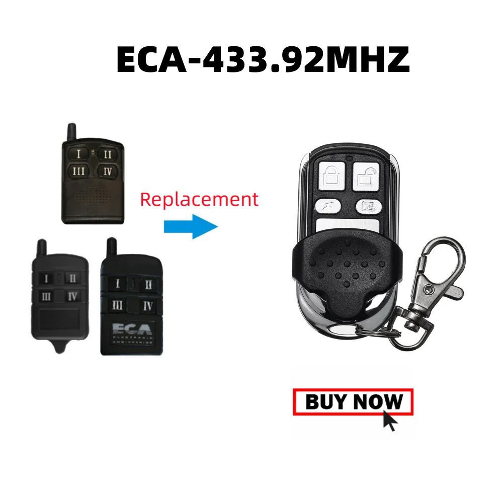 

ECA Controller Handheld Transmitter for 81CR 82CR 84CR ACR-6 433.92mhz Remote Control Rolling Code Garage Command