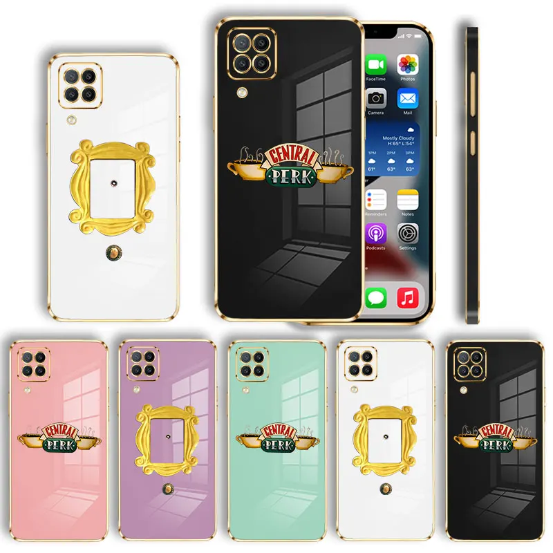 

Central Perk Coffee Friends Plating Case For Samsung Galaxy A73 A71 A72 A12 A21s A22 A23 A31 A42 A32 A51 A52 A53 A02s A13