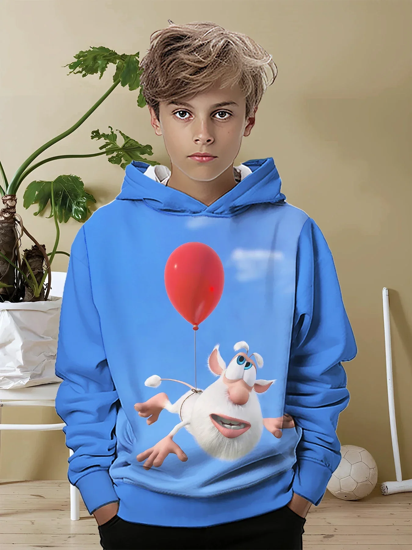 Забавный милый детский повседневный свитшот с 3D принтом B-Booba крутой пуловер топы