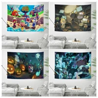 animal crossing printed tapestry art printing hippie flower wall carpets dorm decor cheap hippie wall hanging