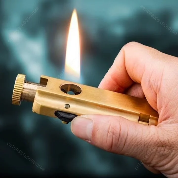 Фото Новая зажигалка Flamindo 2026 с боковым поджигом, латунная трубчатая зажигалка, аксессуары для сигарет, мужской подарок №1
