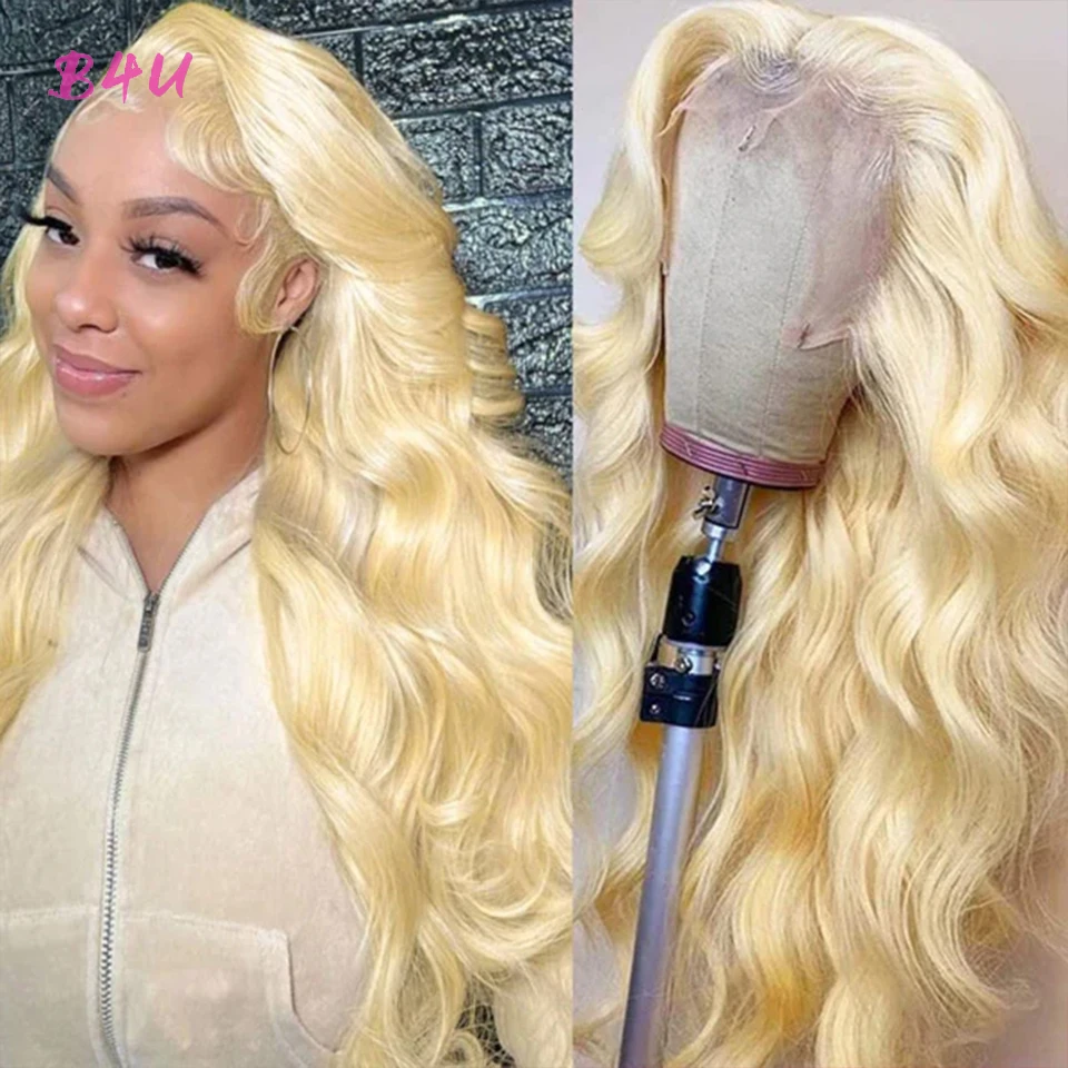 

613 Blonde Lace Front Wigs Brazilian Body Wave 13x4 Lace Frontal Human Hair Wigs Transparent Straight Lace Front Wigs For Women
