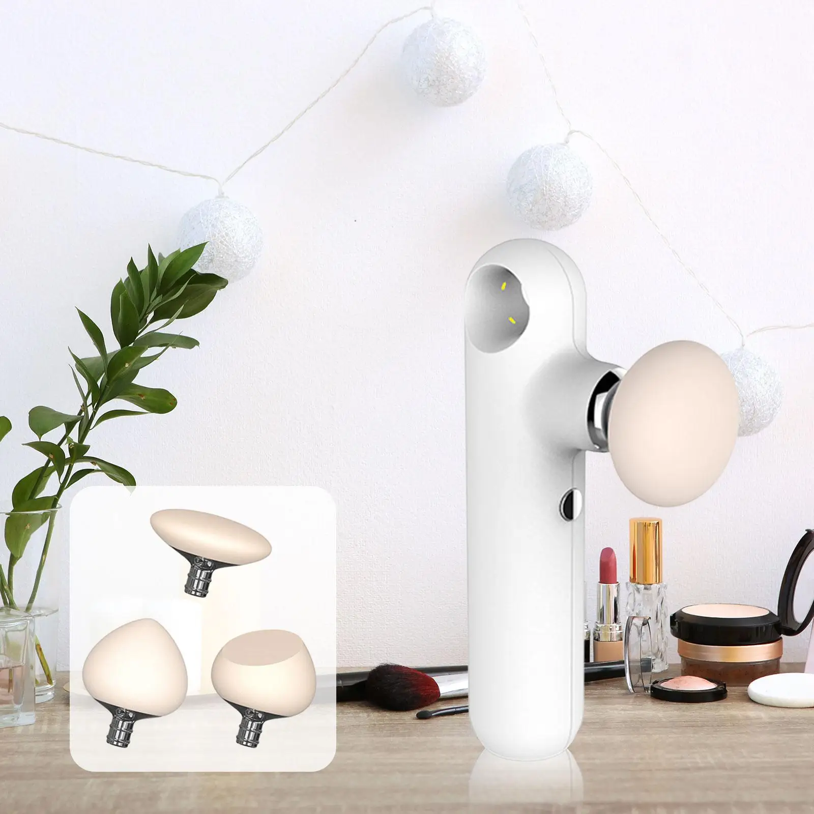 

Automatic Rotating Makeup Instrument USB Rechargeable for Powder Adjustable Speed Dry and Wet Use Practical Professional Compact