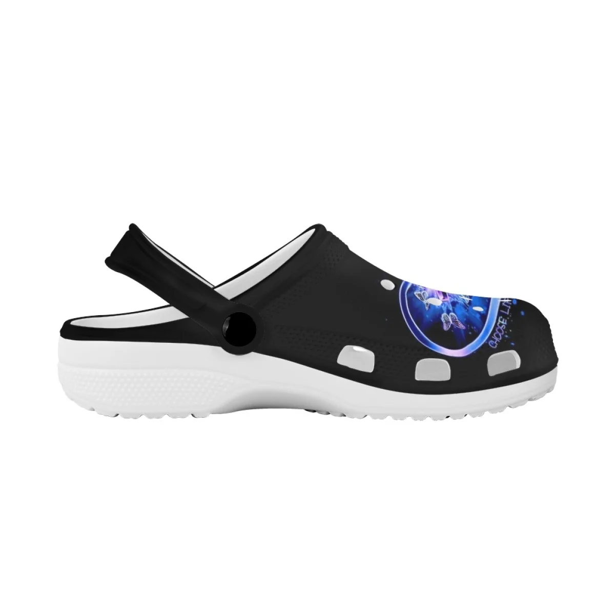 Purple Butterfly Rose Brand Design Ladies Fashion Sandals Breathable Non-slip Casual Walking Shoes Indoor Outdoor Hole Slippers