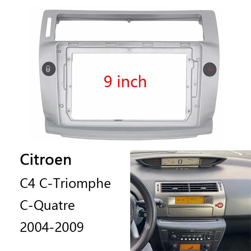

2 Din Android Head Unit Car Radio Frame Kit For Citroen C4 C-Triomphe/C-Quatre Auto Stereo Dash Fascia Trim Bezel Faceplate