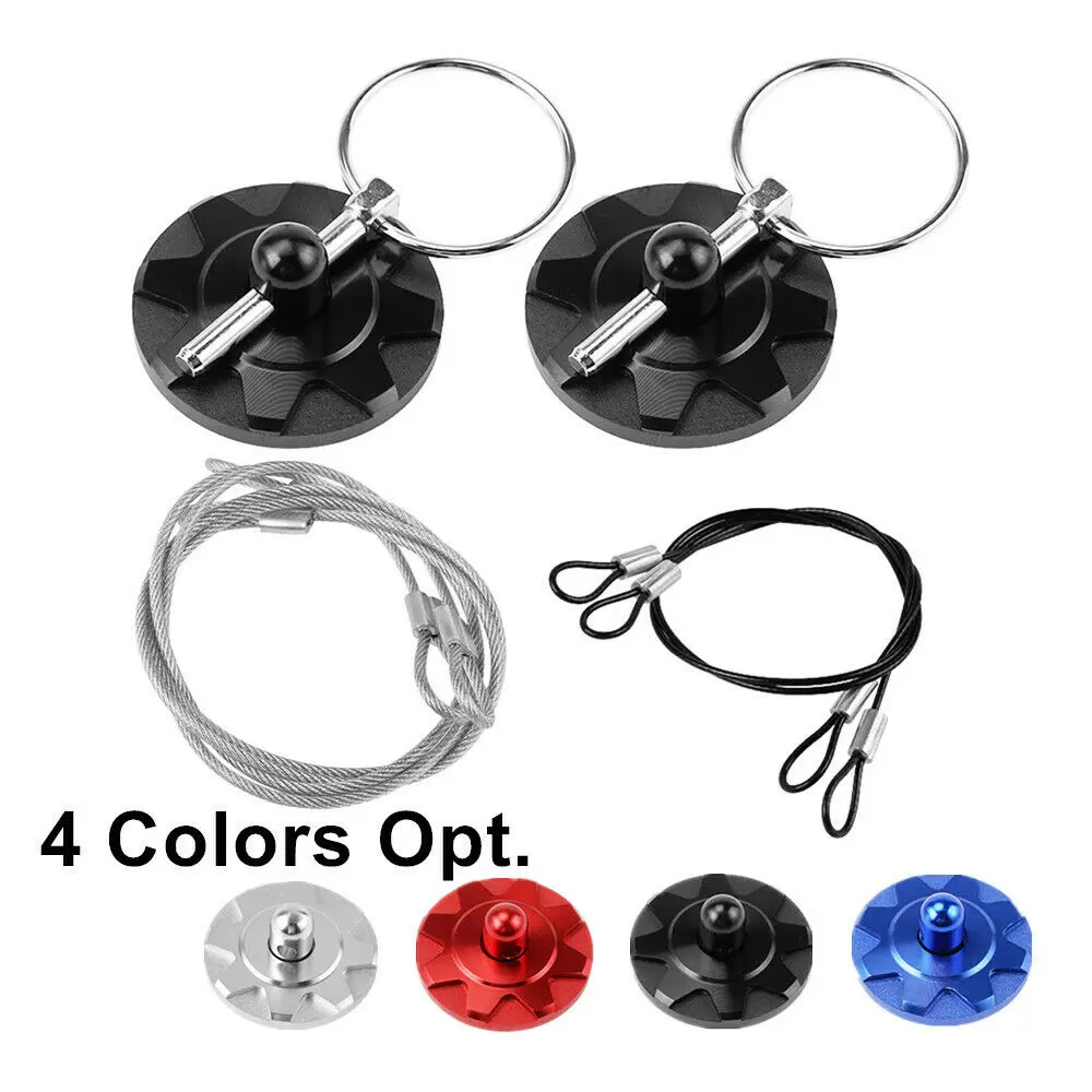 

2PCS Universal Auto Racing Bonnet Hood Pin Lock Appearance Kit Anodised Aluminium Alloy Red/Black/Blue/Silver Car Accessories
