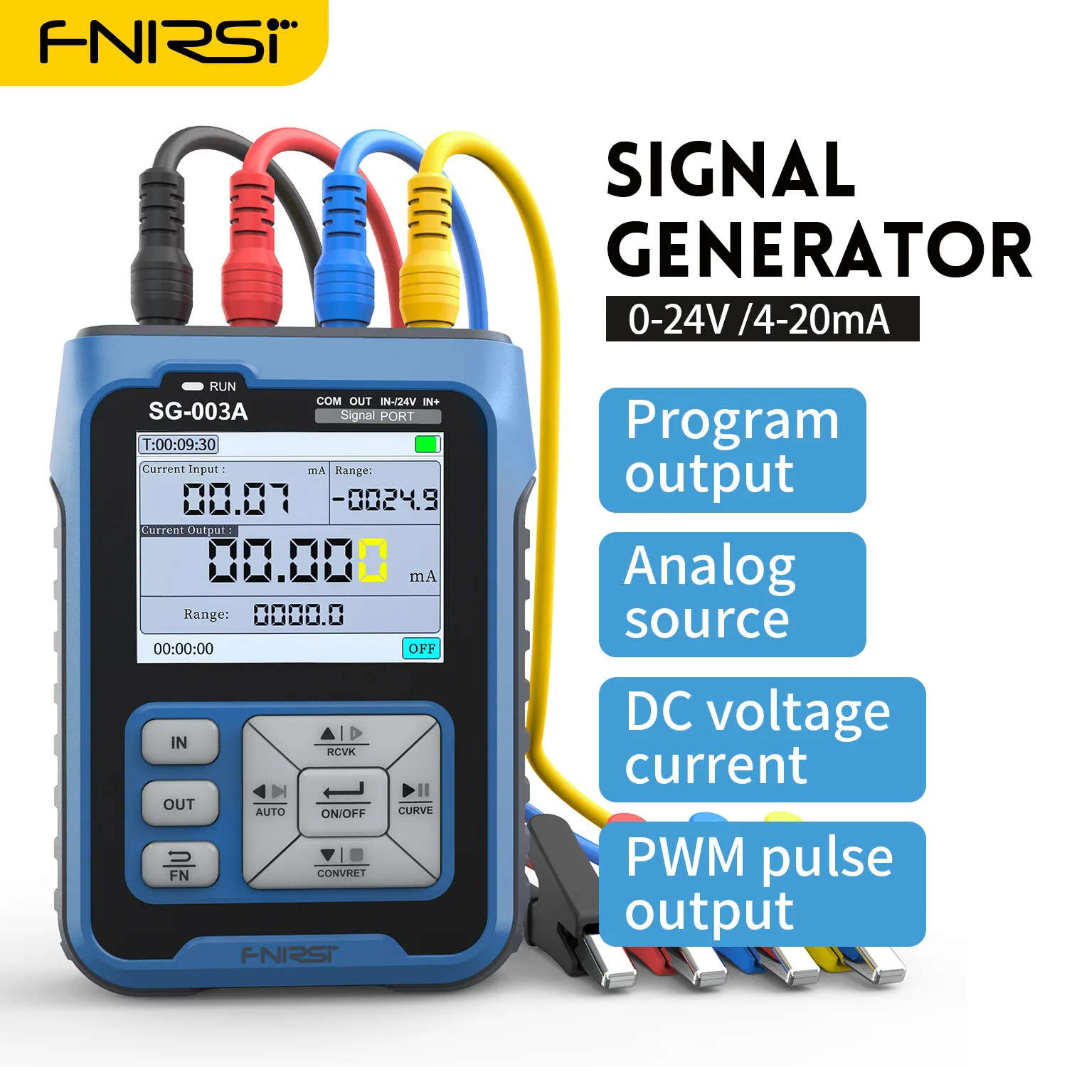 FNIRSI Multi-function Signal Generator Adjustable Current Voltage Simulator 4-20mA Transmitter calibrator Transmitte SG-003A