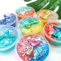mermaids tail mud slime supplies squishies mixing cloud slime fluffy scented antistress kids plastilina clay toy novelty toys