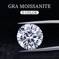 szjinao real 100 loose gemstones moissanite stones 3mm to 8mm 2ct d color vvs1 diamond cvd lab excellent cut for diamond ring