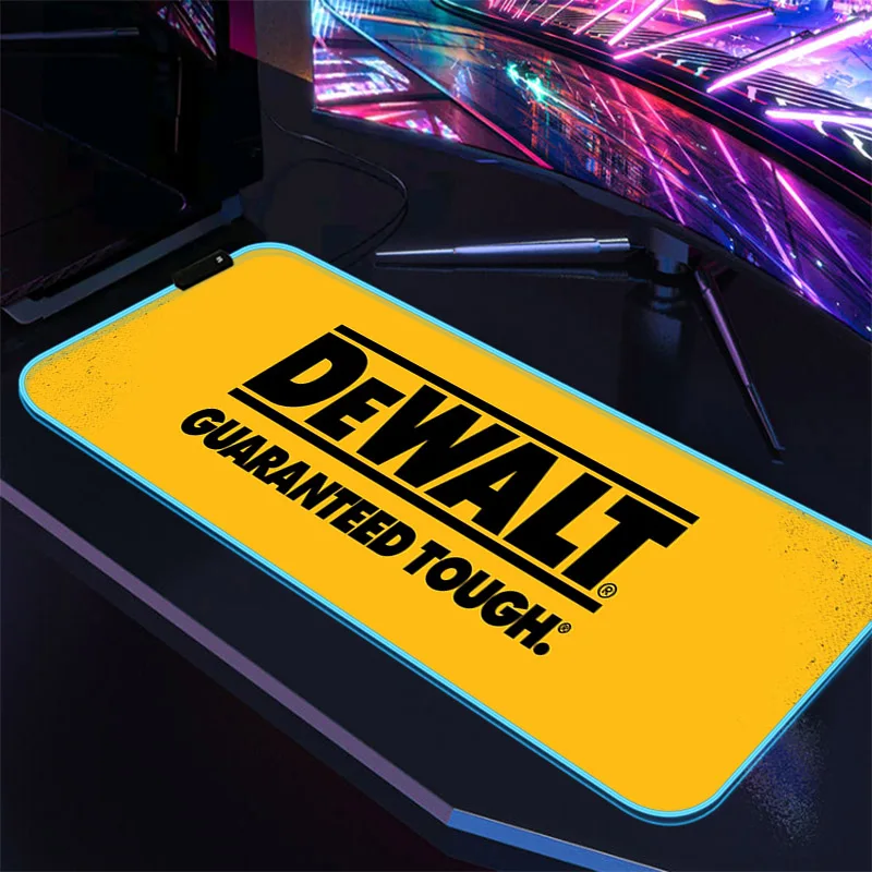 

DeWalt Backlight Xxl Gaming Mouse Pad Led Mousepad Large Desk Mat Setup Accessories Keyboard Gamer Rgb Big Mousepepad Deskmat