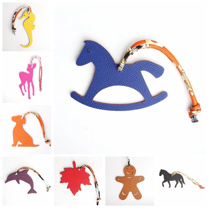 Женский брелок из натуральной кожи с подвеской в виде животного | Украшения и