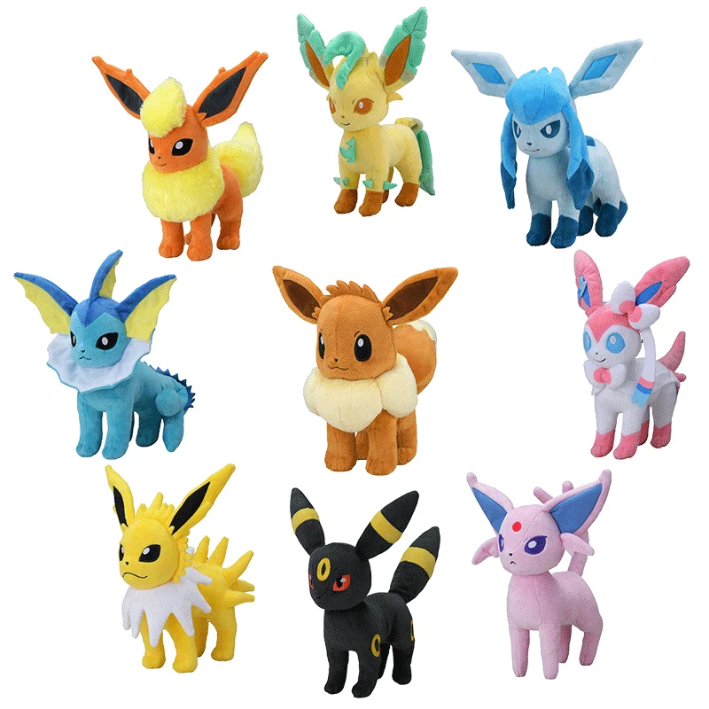 Плюшевые игрушки Pokemon 15-20 см Kawaii Eevee Eeveelution сильвеон Flareon Jolteon Umbreon Vaporeon куклы для
