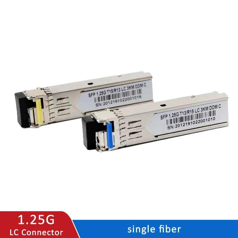 1Pair Gigabit SFP Module SM LC 3/20/40/80KM 1.25G Bidi Single Mode Fiber Optical Transceiver Compatible with Cisco Switch