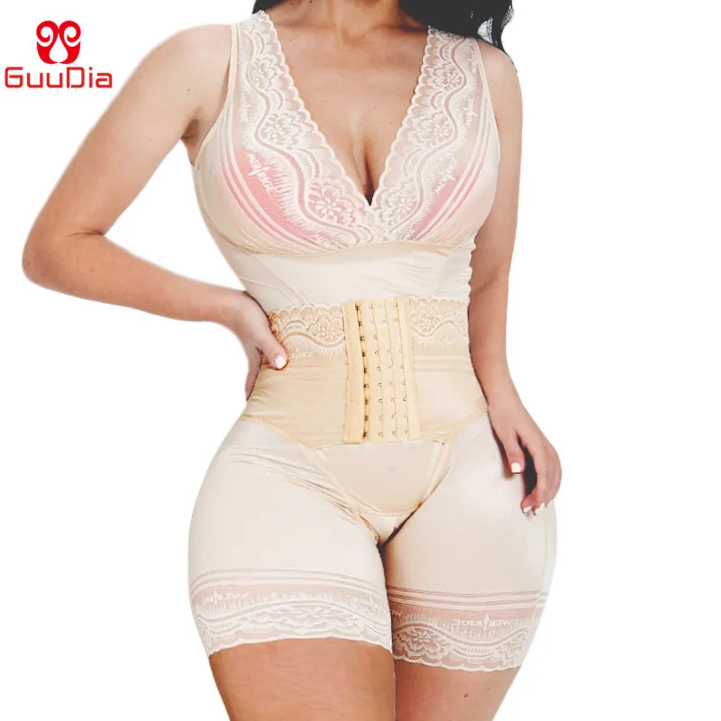 GUUDIA Smooth Out Body Shaper for Women Slimming Bodysuits Tummy Control Fajas Post Surgery Compression Butt Lifter Shapewear
