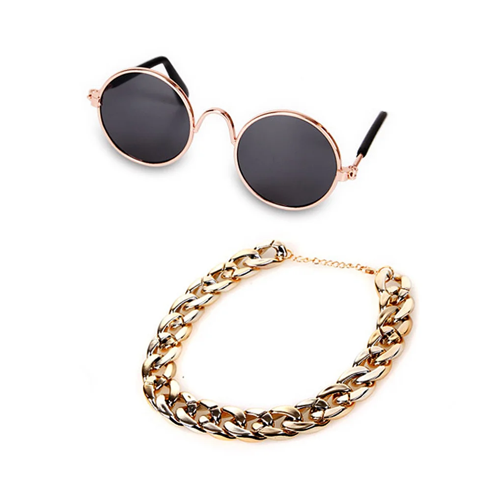 

Fashion Attractive Cool Charming Necklace Photo Props Sunglasses Chain for Kitten