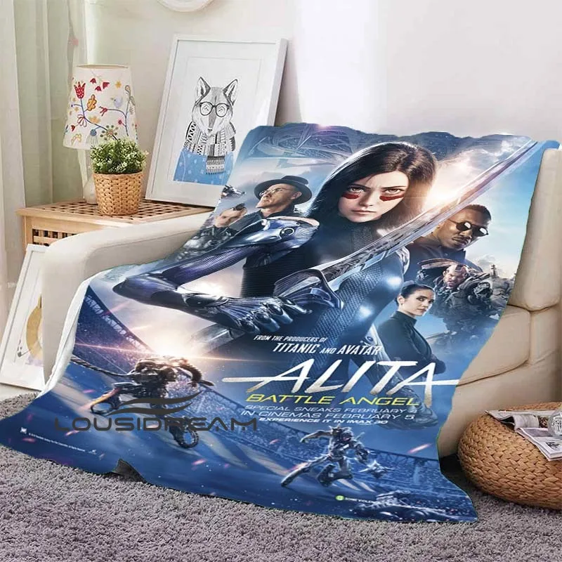 

Alita: Battle Angel Science Fiction Movie Poster Blanket Autumn Anime Breathable Super Warm Blanket for Bedding Travel Bedding