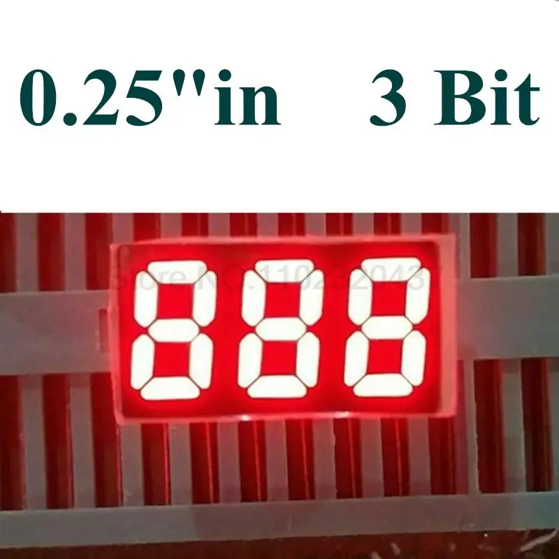 

0.25 inch led display 0.25" Red LED Display no dot 3 Bit Digital Tube Common Cathode anode 7 Segment display