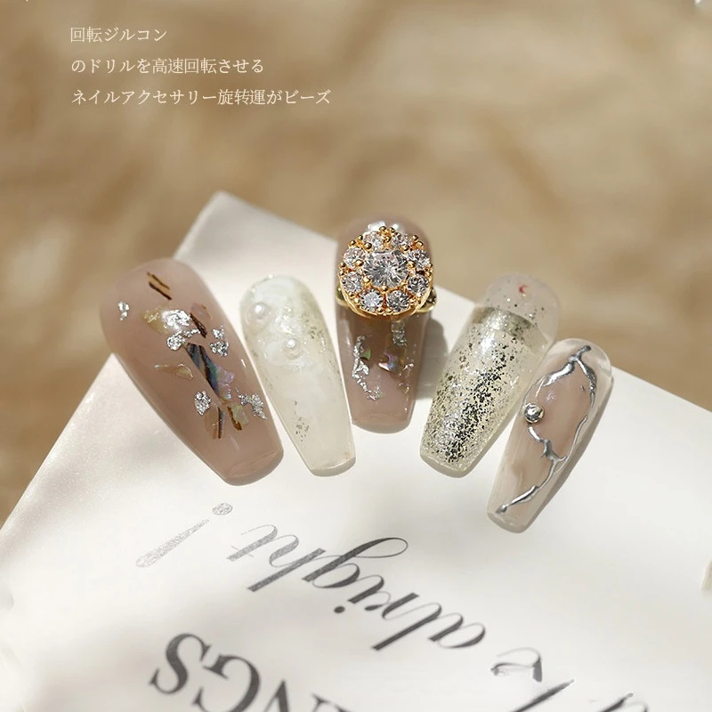 Вращающиеся круглые кристаллы для дизайна ногтей, алмазные Переводные бусины для ювелирных изделий, циркониевые сверкающие трехмерные укр... от AliExpress WW