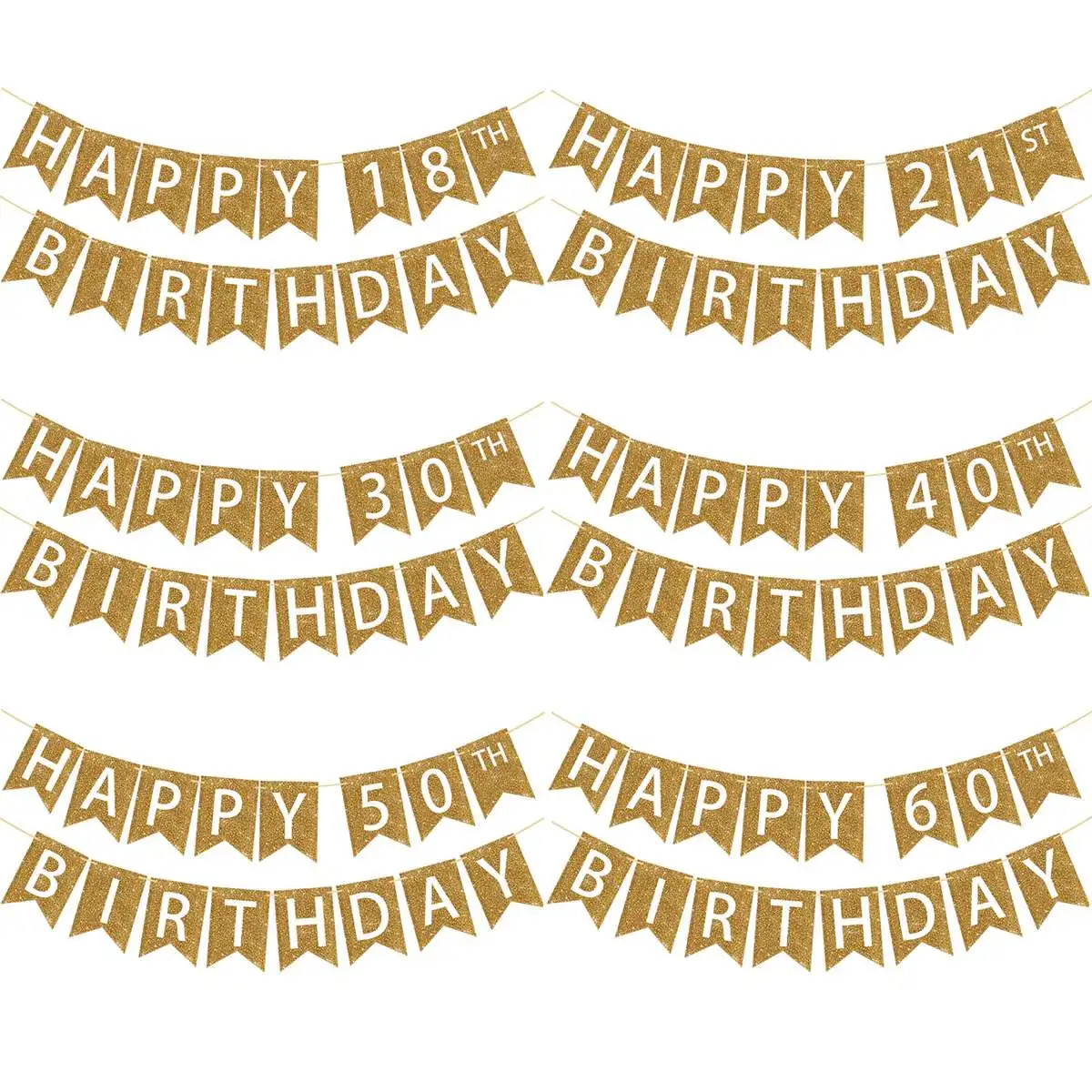Золотая надпись Счастливая Кожа Happy 18 40 50 украшение для свадебной вечеринки
